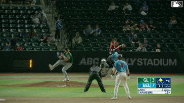 Wilfredo Lara hits a ground-rule double (1) on a fly ball to right field. Cam Clayton scores.