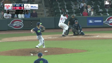 Yophery Rodriguez homers (6) on a fly ball to right center field.