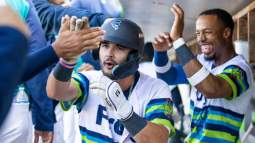 Austin St. Laurent homers (2) on a fly ball to center field. Carter Dorighi scores.