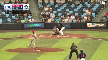 Wallace Clark out on a sacrifice fly to left fielder J.R. Freethy. Carlos Virahonda scores.