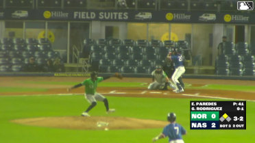 Ramón Rodríguez singles on a ground ball to right fielder Fernando Peguero. Jett Williams scores.