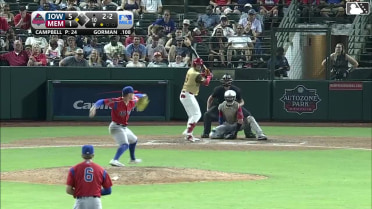 Nolan Gorman singles on a sharp line drive to right fielder Hayden Cantrelle. César Prieto scores.