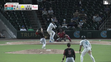 Nolan Jones out on a sacrifice fly to center fielder Robert Hassell III. Jason Matthews scores.