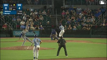 Jordan Nwogu doubles (2) on a fly ball to center fielder Carson Roccaforte. Chas McCormick scores.