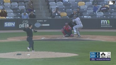 Kody Huff homers (7) on a fly ball to left field.