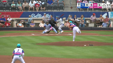 Taylor Young homers (1) on a fly ball to right center field.