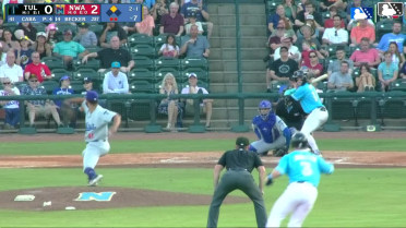 Colton Becker doubles (10) on a sharp line drive to left fielder Josue De Paula. Justin Johnson scores.