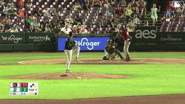 Eduardo Quintero doubles (21) on a line drive to center fielder Kyle Henley. Charles Davalan scores.