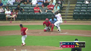 Josh Hood doubles (4) on a ground ball to right fielder Miguel Ugueto. Lazaro Montes scores. Caleb Cali to 3rd.