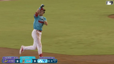 Tyler Spangler's first pro homer for Single-A