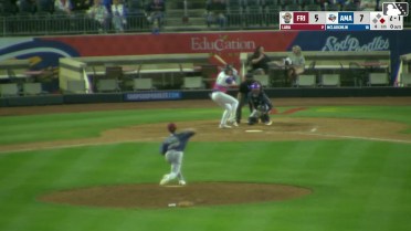 Ben McLaughlin doubles (3) on a sharp line drive to center fielder Jake Snider. Cristofer Torin scores.