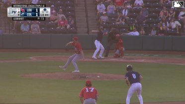 Petey Halpin doubles (7) on a fly ball to center fielder Carlos Jorge. Milan Tolentino scores.