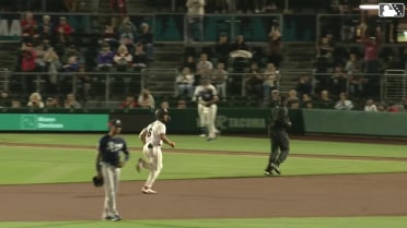 Harry Ford swats an opposite-field homer