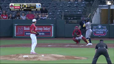 Justin Dean's first Triple-A hit