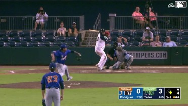 Rowdy Tellez homers (14) on a fly ball to right center field. Brewer Hicklen scores.