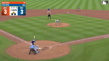 Chris Brito doubles (6) on a fly ball to center fielder Dillon Head. Asbel Gonzalez scores.