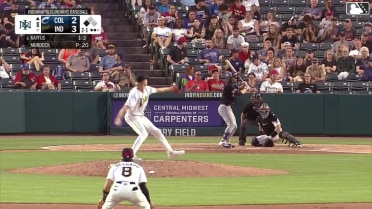 CJ Kayfus singles on a ground ball to left fielder Ronny Simon. Ralphy Velazquez scores.