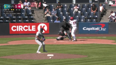 Alexis Hernandez homers (8) on a fly ball to center field.