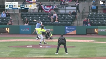 Taitn Gray singles on a line drive to center fielder Sean Gamble. Caden Bodine scores. Cooper Flemming scores.