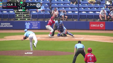Juan Villavicencio singles on a line drive to center fielder Blaine Bullard. Robert Phelps scores.