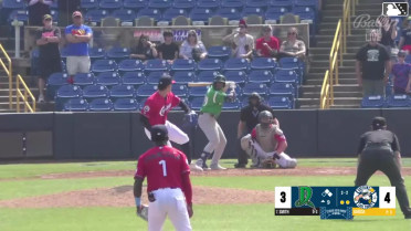 Marcus Smith triples (1) on a sharp line drive to center fielder Jace LaViolette. Victor Acosta scores. Jacob Friend scores.