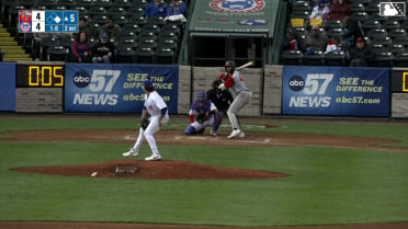 Jake Cunningham homers (5) on a fly ball to center field. Alex McCoy scores.