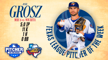 Josh Grosz Named Texas League Pitcher of the Week