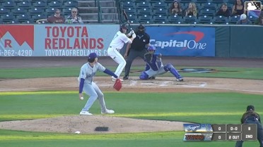 Dustin Crenshaw singles on a ground ball to center fielder Landyn Vidourek. Estevan Moreno scores.