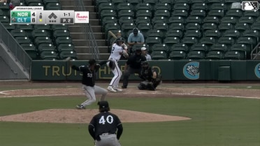 Andy Weber homers (7) on a fly ball to left center field.