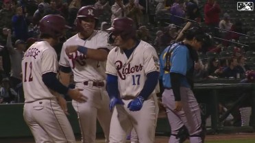 Hauver lifts a grand slam to right field for Frisco