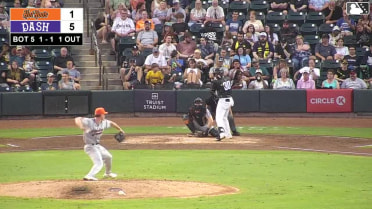 Jeral Perez homers (6) on a fly ball to left field.