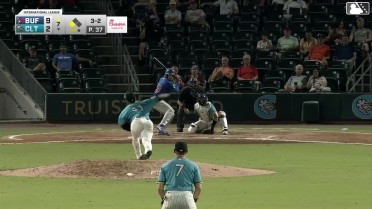 Rhylan Thomas singles on a line drive to left fielder Junior Perez. Rudy Martin Jr. scores.