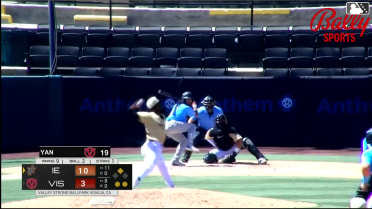 Starlin Aguilar homers (7) on a fly ball to right field.