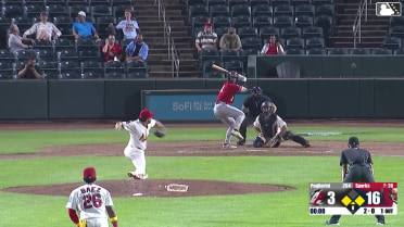 Charlie Pagliarini homers (27) on a fly ball to right center field. Bill Knight scores. Jonny Farmelo scores.