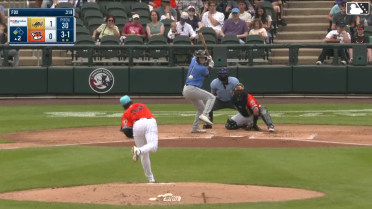Jake Fox singles on a line drive to right fielder DJ Gladney. Dean Curley scores.