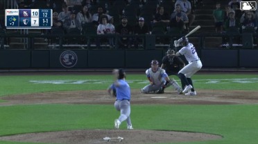 DJ Gladney homers (7) on a line drive to left field. Coby Morales scores.