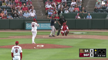 Romeo Sanabria's first Double-A home run