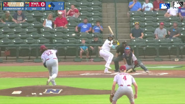 Javi Vaz doubles (4) on a line drive to right fielder Yeison Morrobel. Luke Pelzer scores.