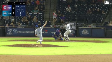 Luke Pettitte homers (4) on a fly ball to left field.