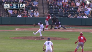 Carlos Jorge singles on a line drive to left fielder CJ Kayfus. P.J. Higgins scores. Garrett Hampson scores. Carlos Jorge to 2nd.