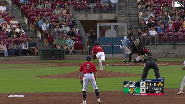 Dauri Fernandez lines into an unassisted double play, shortstop Ramiro Dominguez. Juan Benjamin out at 2nd.
