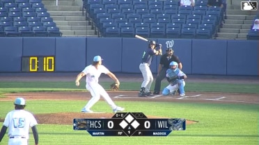 Maxton Martin triples (2) on a sharp line drive to left fielder T.J. White. Paxton Kling scores.