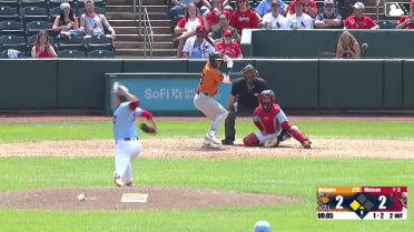 Shane McGuire singles on a line drive to left fielder Zach Levenson. Brennan Milone scores.