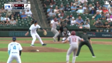 Frainyer Chavez singles on a line drive to center fielder Lucas Spence. Marcus Lee Sang scores. Tucker Mitchell scores.