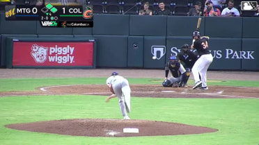 Adam Zebrowski grounds into a double play, shortstop J.T. Arruda to second baseman Cooper Kinney to first baseman Will Simpson. Jordan Groshans out at 2nd. Adam Zebrowski out at 1st.