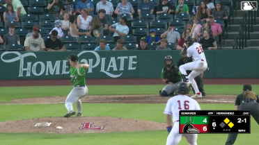 Jose D. Hernandez singles on a line drive to center fielder Victor Acosta. Cameron Decker scores. Chase Adkison to 3rd. Jose D. Hernandez to 2nd. Throwing error by center fielder Victor Acosta.