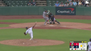 Danny Serretti out on a sacrifice fly to left fielder Tirso Ornelas. Jansel Luis scores.