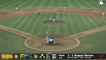 Gregory Barrios singles on a ground ball to right fielder Fenwick Trimble. Mac Horvath scores. Émilien Pitre to 3rd.