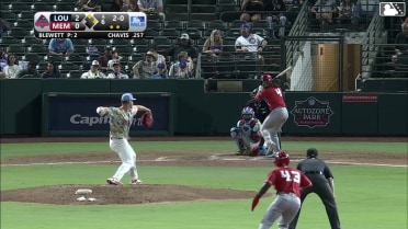 Michael Chavis singles on a ground ball to center fielder Nathan Church. Héctor Rodríguez scores. Francisco Urbaez to 2nd.