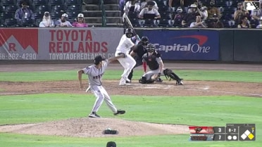 Starlin Aguilar homers (10) on a fly ball to right field. Nick Becker scores.
